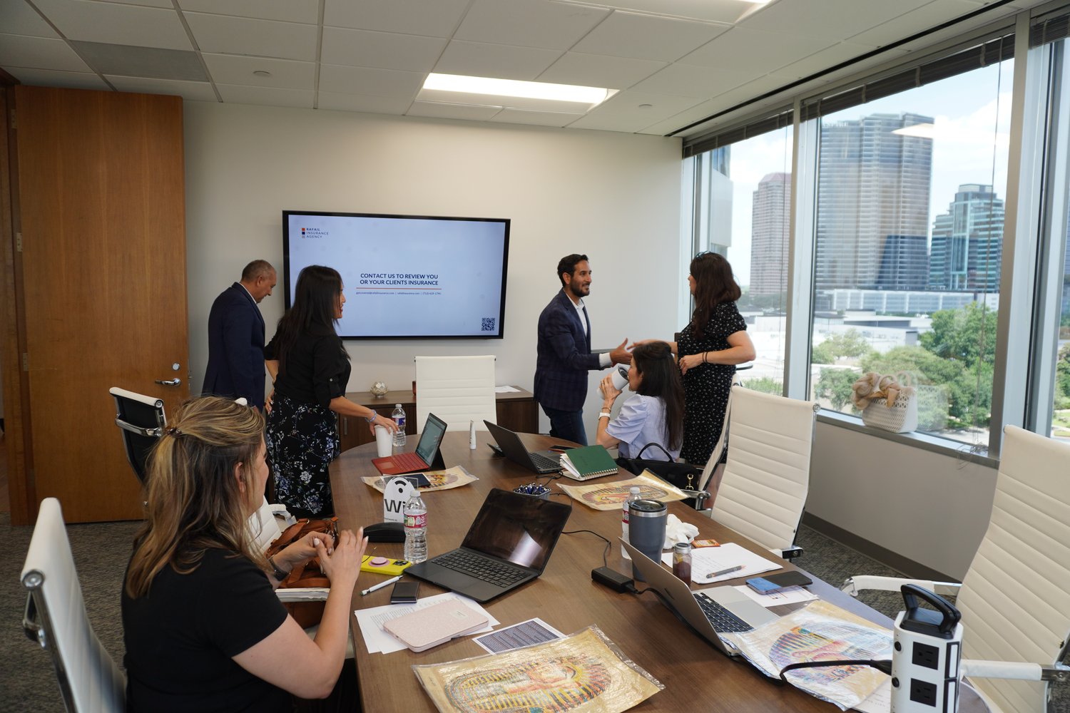 rafail-insurance-agency-client-insurance-review-meetingMark Rafail and Team