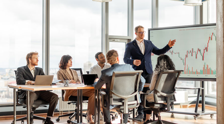 Business Employees in Meeting